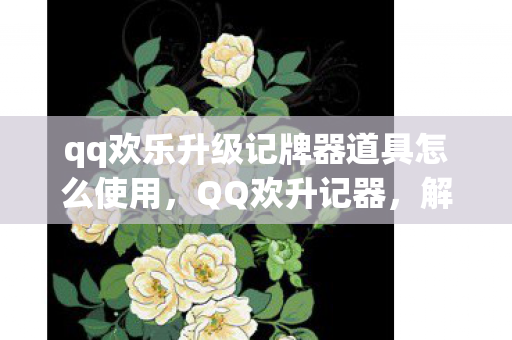 qq欢乐升级记牌器道具怎么使用图片