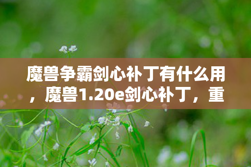 魔兽争霸剑心补丁有什么用图片