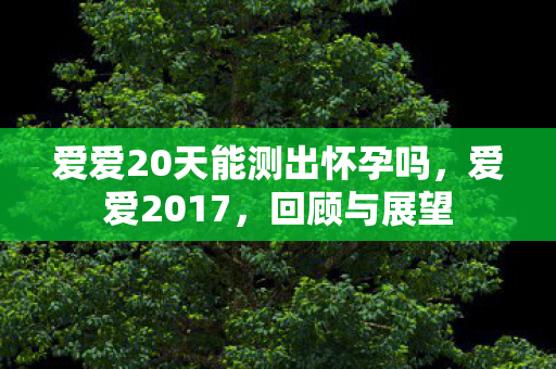 爱爱20天能测出怀孕吗图片