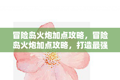 冒险岛火炮加点攻略图片