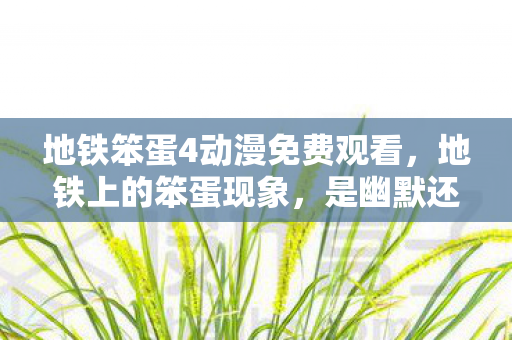 地铁笨蛋4动漫免费观看图片