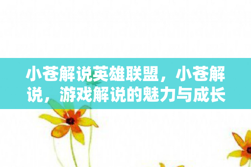 游戏解说的魅力与成长之路图片