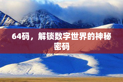 解锁数字世界的神秘密码图片