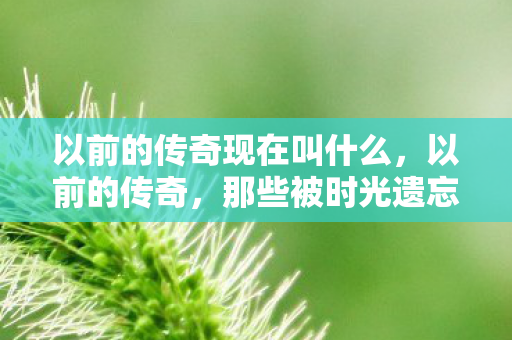 以前的传奇现在叫什么图片