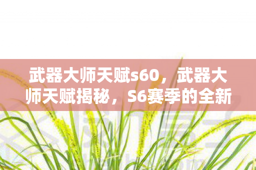 武器大师天赋s60，武器大师天赋揭秘，S6赛季的全新选择
