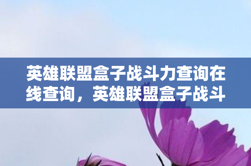 英雄联盟盒子战斗力查询在线查询图片