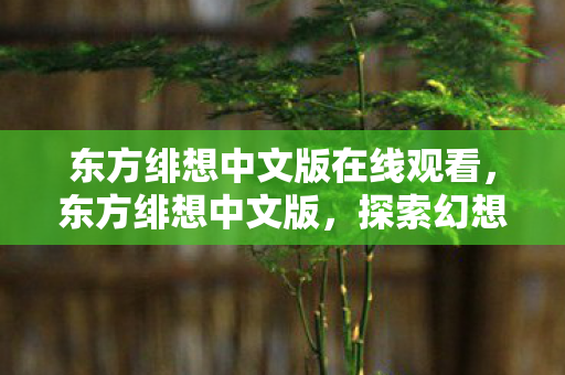 东方绯想中文版在线观看图片