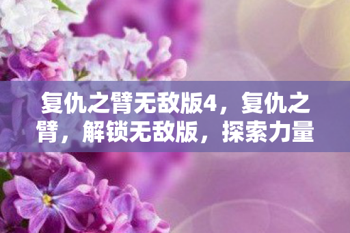 复仇之臂无敌版4图片