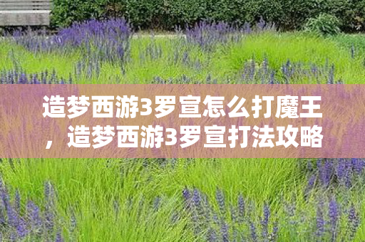 造梦西游3罗宣怎么打魔王图片