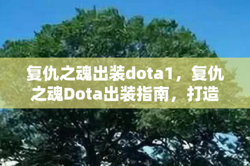 复仇之魂Dota出装指南图片