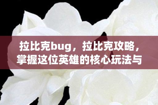 掌握这位英雄的核心玩法与技巧图片