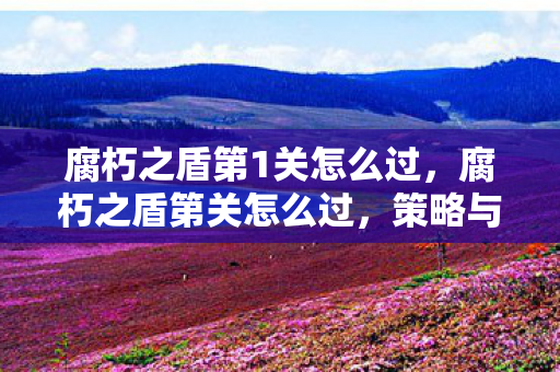 腐朽之盾第1关怎么过图片