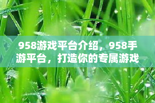 打造你的专属游戏乐园图片