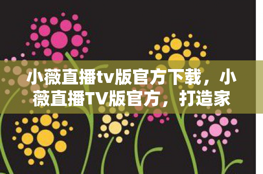 小薇直播tv版官方下载，小薇直播TV版官方，打造家庭娱乐新体验