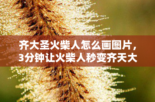 齐大圣火柴人怎么画图片，3分钟让火柴人秒变齐天大圣！超燃齐大圣绘画教程，新手也能轻松拿捏