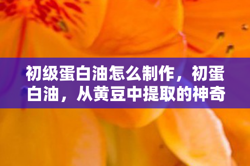 从黄豆中提取的神奇油脂图片
