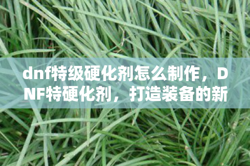 dnf特级硬化剂怎么制作图片