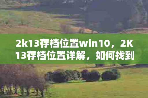 2k13存档位置win10图片