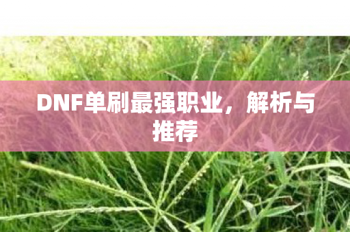 DNF单刷最强职业图片