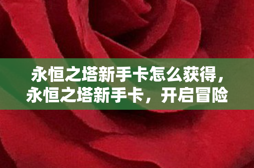 永恒之塔新手卡怎么获得图片