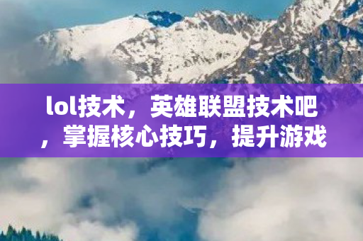 英雄联盟技术吧图片