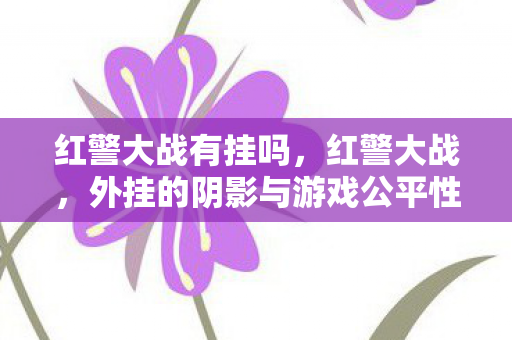 红警大战有挂吗，红警大战，外挂的阴影与游戏公平性的较量