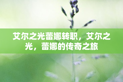 艾尔之光蕾娜转职图片