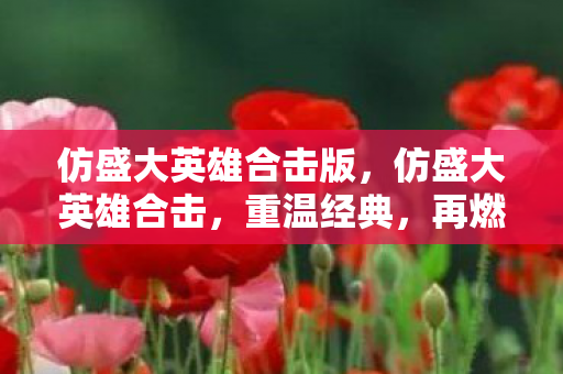 仿盛大英雄合击版，仿盛大英雄合击，重温经典，再燃激情