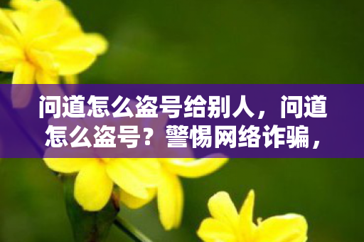 问道怎么盗号给别人，问道怎么盗号？警惕网络诈骗，保护个人信息安全