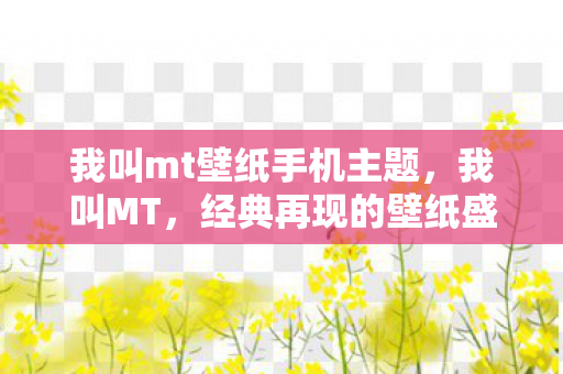 我叫mt壁纸手机主题，我叫MT，经典再现的壁纸盛宴