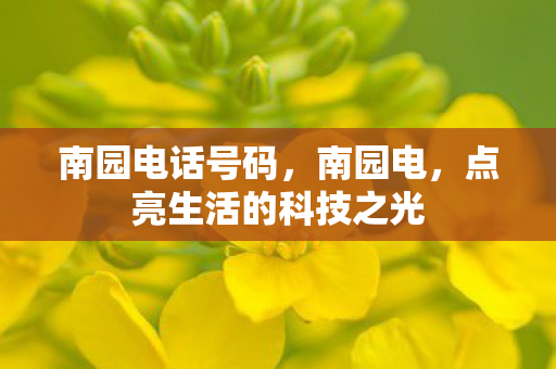 南园电话号码,南园电,点亮生活的科技之光 南园电话号码,南园电,点亮生活的科技之光