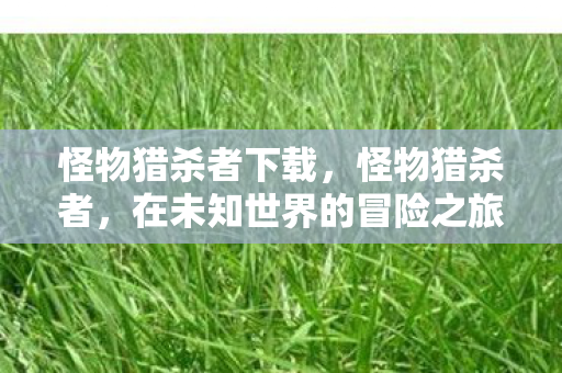 怪物猎杀者下载,怪物猎杀者,在未知世界的冒险之旅 怪物猎杀者下载,怪物猎杀者,在未知世界的冒险之旅