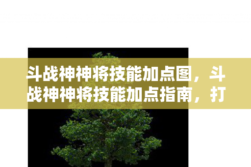 斗战神神将技能加点图，斗战神神将技能加点指南，打造你的专属神将
