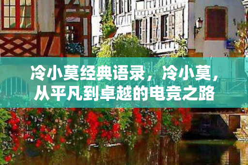 冷小莫经典语录,冷小莫,从平凡到卓越的电竞之路 冷小莫经典语录,冷小莫,从平凡到卓越的电竞之路