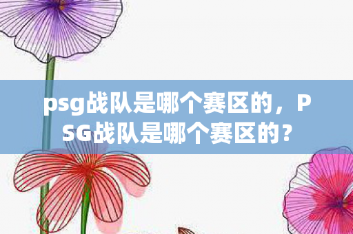 psg战队是哪个赛区的,PSG战队是哪个赛区的? psg战队是哪个赛区的,PSG战队是哪个赛区的?