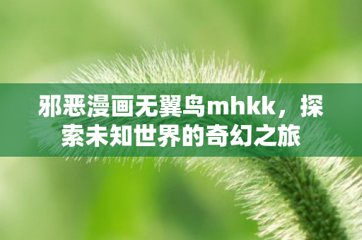 邪恶漫画无翼鸟mhkk，探索未知世界的奇幻之旅