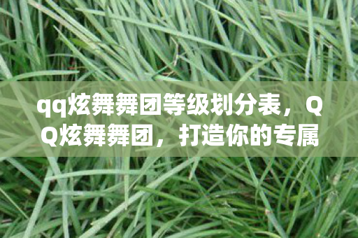 qq炫舞舞团等级划分表，QQ炫舞舞团，打造你的专属舞台，与好友共舞新风尚