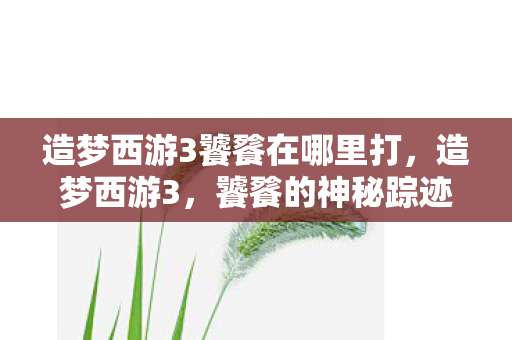 造梦西游3饕餮在哪里打图片