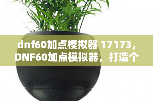 dnf60加点模拟器 17173图片