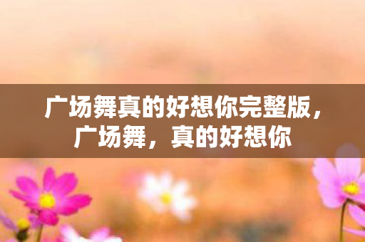 广场舞真的好想你完整版图片