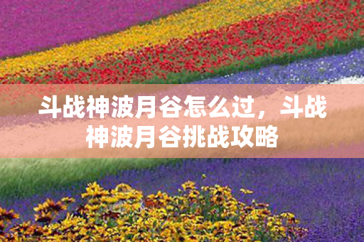 斗战神波月谷怎么过,斗战神波月谷挑战攻略 斗战神波月谷怎么过,斗战神波月谷挑战攻略