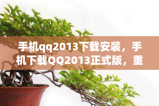 手机下载QQ2013正式版图片