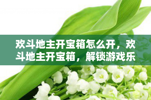 欢斗地主开宝箱怎么开图片