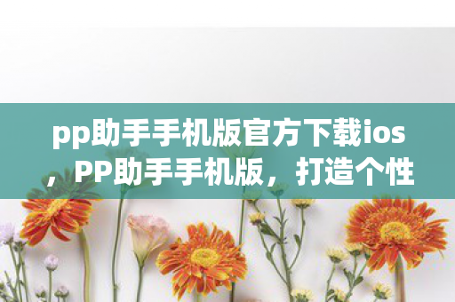 pp助手手机版官方下载ios图片