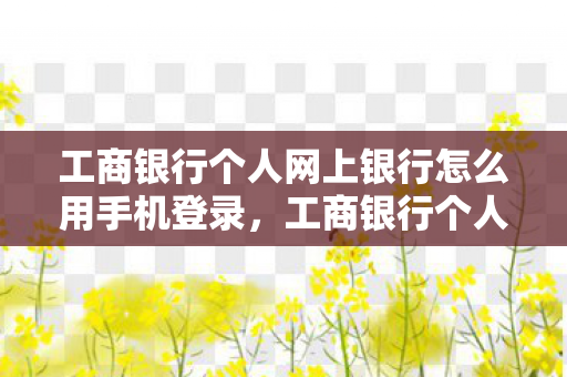 工商银行个人网上银行怎么用手机登录，工商银行个人网上银行使用指南