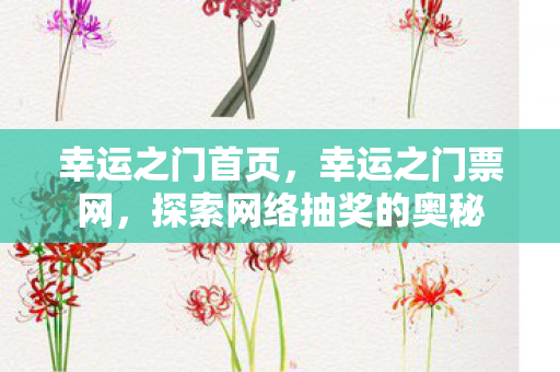 幸运之门首页，幸运之门票网，探索网络抽奖的奥秘