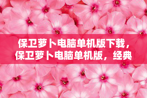 保卫萝卜电脑单机版下载，保卫萝卜电脑单机版，经典塔防游戏的怀旧之旅
