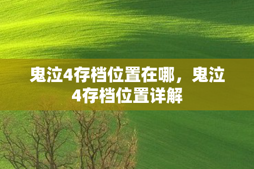 鬼泣4存档位置在哪,鬼泣4存档位置详解 鬼泣4存档位置在哪,鬼泣4存档位置详解
