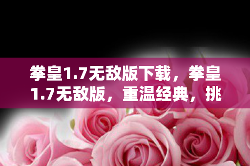 拳皇1.7无敌版下载,拳皇1.7无敌版,重温经典,挑战极限 拳皇1.7无敌版下载,拳皇1.7无敌版,重温经典,挑战极限