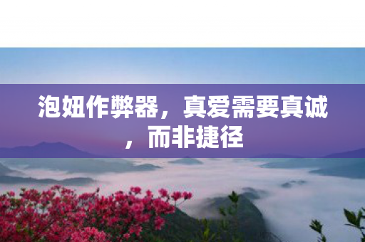 泡妞作弊器,真爱需要真诚,而非捷径 泡妞作弊器,真爱需要真诚,而非捷径